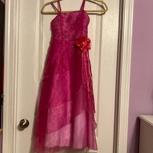 Pink formal gown for girls.